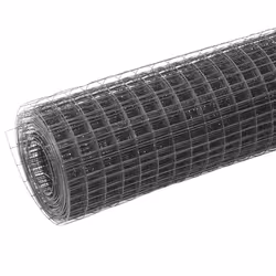 Recinzione in Rete per Pollaio in Acciaio e PVC 25x1,5 m Grigiacod mxl 80572 - Vista aggiuntiva 2