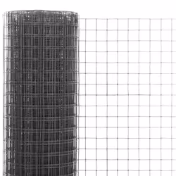 Recinzione in Rete per Pollaio in Acciaio e PVC 25x1,5 m Grigiacod mxl 80572 - Vista aggiuntiva 3