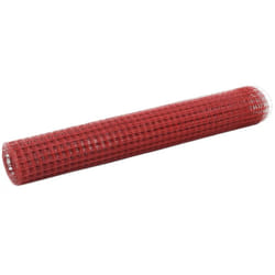 vidaXL Recinzione in Rete per Pollaio in Acciaio e PVC 25x1 m Rossa