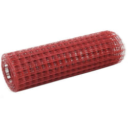 Recinzione in Rete per Pollaio in Acciaio e pvc 25x0,5 m Rossa Vidaxl 9445