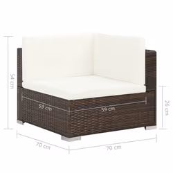 VidaXL 44609 set mobili da esterno - Vista aggiuntiva 8