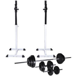 Vidaxl - Stazione per Squat con Bilanciere e Set di Manubri da 30,5 kg