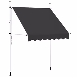 vidaXL Tenda da Sole Retrattile Manuale 200 cm Antracite - Vista aggiuntiva 2