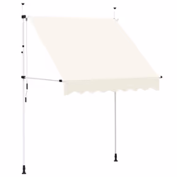 vidaXL Tenda da Sole Retrattile Manuale 200 cm Crema - Vista aggiuntiva 2