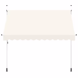 vidaXL Tenda da Sole Retrattile Manuale 300 cm Crema - Vista aggiuntiva 3