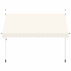 vidaXL Tenda da Sole Retrattile Manuale 350 cm Crema - Vista aggiuntiva 3