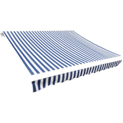 Tendone Parasole in Tela Blu e Bianco 500x300 cm