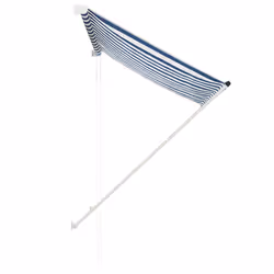 vidaXL Tenda da Sole Retrattile 150x150 cm Blu e Bianco - Vista aggiuntiva 3