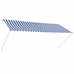 vidaXL Tenda da Sole Retrattile 300x150 cm Blu e Bianco - Vista aggiuntiva 2