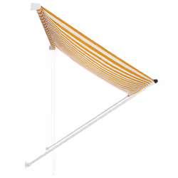 vidaXL Tenda da Sole Retrattile 200x150 cm Giallo e Bianco - Vista aggiuntiva 3