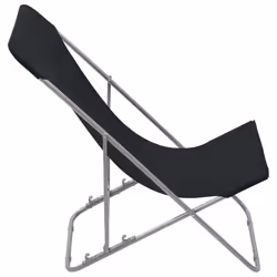 VidaXL 44359 sedia da esterno Terrazzo Oxford, Cloruro di polivinile (PVC), Acciaio Nero - Vista aggiuntiva 4