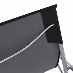VidaXL 44359 sedia da esterno Terrazzo Oxford, Cloruro di polivinile (PVC), Acciaio Nero - Vista aggiuntiva 7