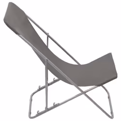 VidaXL 44361 sedia da esterno Terrazzo Oxford, Cloruro di polivinile (PVC), Acciaio Grigio - Vista aggiuntiva 4