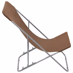 VidaXL 44362 sedia da esterno Terrazzo Oxford, Cloruro di polivinile (PVC), Acciaio Marrone - Vista aggiuntiva 4