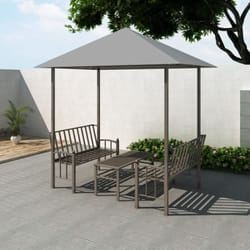 Vidaxl - Padiglione Giardino con Tavolo e Panche 2,5x1,5x2,4m Antracite 46507