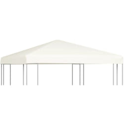 Copertura Superiore per Gazebo 310 g/m² 3x3 m Bianco Crema Vidaxl 7129