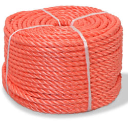 Corda Intrecciata in Polipropilene 14 mm 250 m Arancione Vidaxl 8292