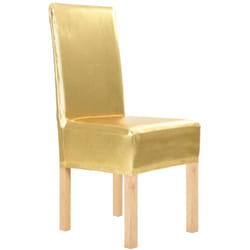 Coprisedia 6 pz in Elasticizzato Oro Vidaxl