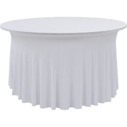 Copertura Elastica per Tavolo con Gonna 2 pz 150x74 cm Bianco Vidaxl 4797