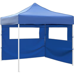 Vidaxl - Tenda Pieghevole con 2 Pareti 3x3 m Blu 35466