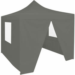 Tenda Pieghevole 3 x 3 m con 4 Pareti in Tessuto Resistente vari colori colore : ANTRACITE
