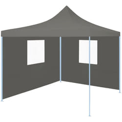 Tenda Pieghevole con 2 Pareti 3x3 m in Tessuto Resistente vari colori colore : antracite