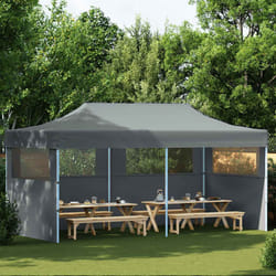 vidaXL Tenda Pieghevole Pop-Up con Pareti Laterali 3x6 m Antracite