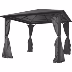 Questo gazebo con tende ha un design elegante e classico. Sarà il riparo perfetto contro i ragi del sole durante le feste all ...