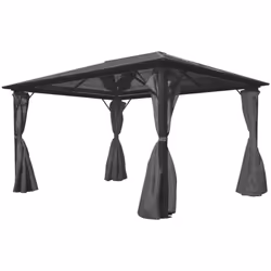 Questo gazebo con tende ha un design elegante e classico. Sarà il riparo perfetto contro i ragi del sole durante le feste all ...