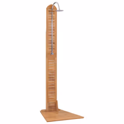 vidaXL Doccia da Giardino in Legno Massello di Teak 70x75x204cm - Vista aggiuntiva 2