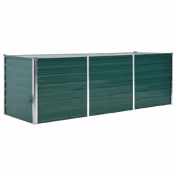 Letto Rialzato Giardino in Acciaio Zincato 240x80x77 cm Verdecod mxl 73141 - Vista aggiuntiva 2