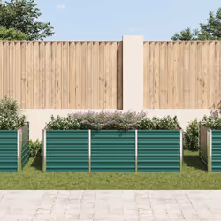 Letto Rialzato Giardino in Acciaio Zincato 240x80x77 cm Verdecod mxl 73141 - Vista aggiuntiva 3