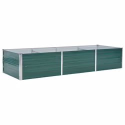 Letto Rialzato Giardino in Acciaio Zincato 240x80x45 cm Verdecod mxl 83028 - Vista aggiuntiva 2