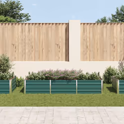 Letto Rialzato Giardino in Acciaio Zincato 240x80x45 cm Verdecod mxl 83028 - Vista aggiuntiva 3