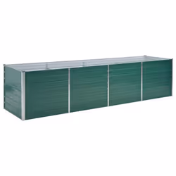 vidaXL Letto Rialzato Giardino in Acciaio Zincato 320x80x77 cm Verde - Vista aggiuntiva 2