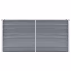 vidaXL Letto Rialzato Giardino in Acciaio Zincato 160x40x77 cm Grigio - Vista aggiuntiva 3