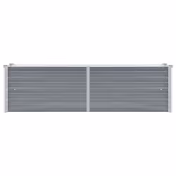 vidaXL Letto Rialzato Giardino in Acciaio Zincato 160x40x45 cm Grigio - Vista aggiuntiva 3