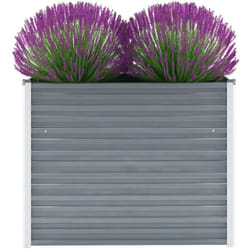 Vidaxl - Fioriere, Letto Rialzato Giardino in Acciaio Zincato 100x40x77 cm Grigio