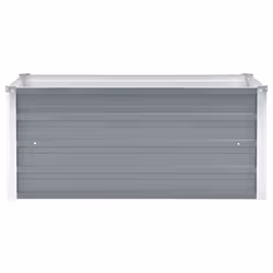 vidaXL Letto Rialzato Giardino in Acciaio Zincato 100x40x45 cm Grigio - Vista aggiuntiva 3