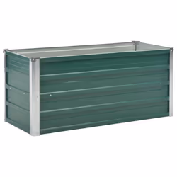 vidaXL Letto Rialzato Giardino in Acciaio Zincato 100x40x45 cm Verde - Vista aggiuntiva 2