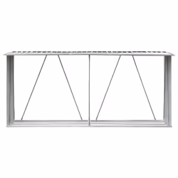 vidaXL Capannone da Giardino in Acciaio Zincato 330x84x152cm Grigio - Vista aggiuntiva 3