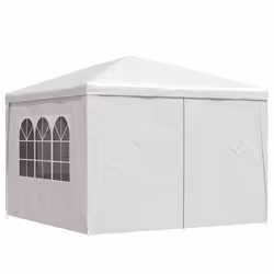 vidaXL Tendone per Feste 3x3 m Bianco - Vista aggiuntiva 3