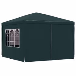 vidaXL Tenda per Feste 3x3 m Verde - Vista aggiuntiva 3