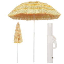 vidaXL Ombrellone da Spiaggia Naturale 180 cm in Stile Hawaiano