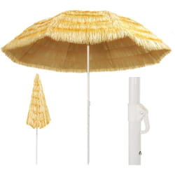 Ombrellone da Spiaggia Naturale 300 cm in Stile Hawaiano - Vidaxl