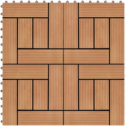 Vidaxl - Piastrelle per Decking in wpc 11 pz 30x30cm 1mq Colore Teak