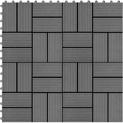 Vidaxl - Piastrelle per Decking in wpc 11 pz 30x30cm 1 mq Grigio 42912