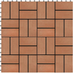 Vidaxl - Piastrelle per Decking in wpc 11 pz 30x30cm 1mq Colore Teak 19870
