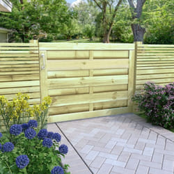 Cancello da Giardino in Legno di Pino Impregnato 100x75cm Verde