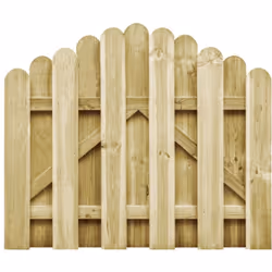 Il cancello da giardino in legno massello, con un design ad arco, emana un fascino rustico e sarà il punto d'ingresso ideale  ...